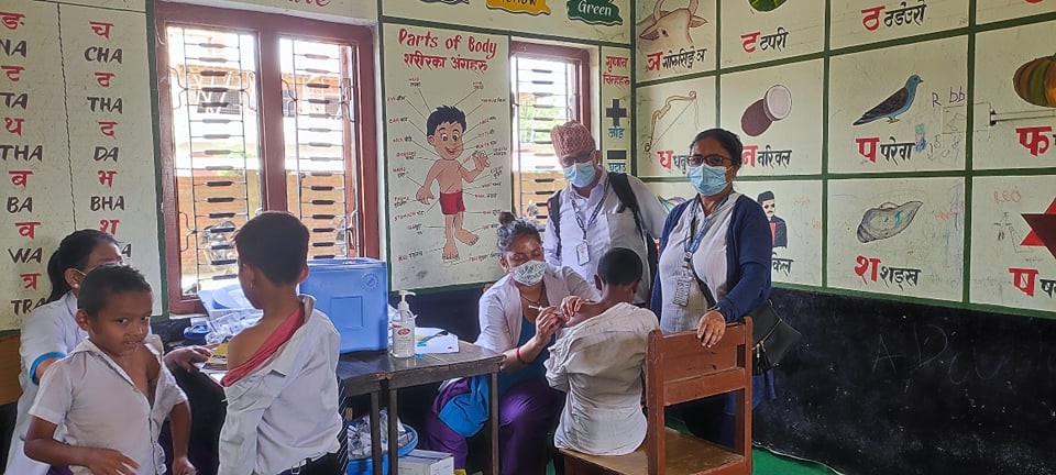 कञ्चनमा हालसम्म ६० प्रतिशत बालबालिकाले टाईफाईड बिरुद्धको खोप लगाए