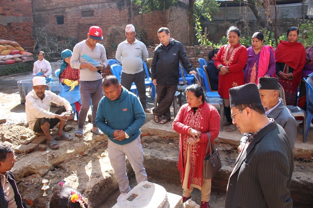 थाथुचास्थित कृष्ण मन्दिर शिलान्यास