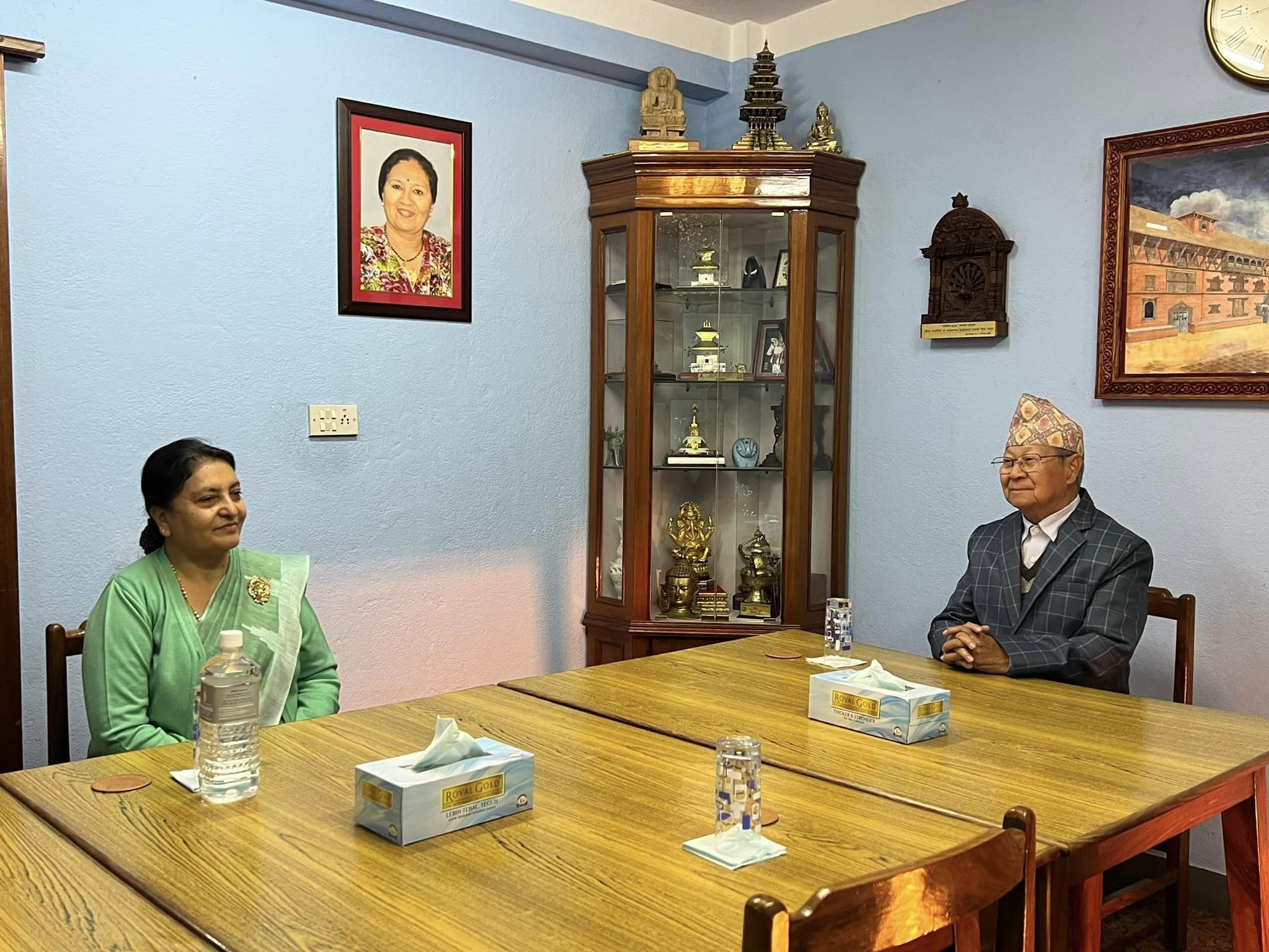 राष्ट्पति बिधादेबी भण्डारी र नेमकिपा अध्ययक्ष रोहित बिच भेटवार्ता