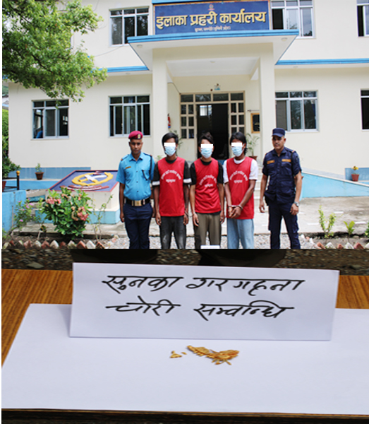 सुन चोरी गर्ने ३ जना मानिसहरु पक्राउ