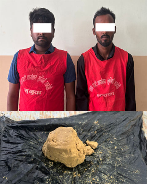 लागु औषध सहित २ जना मानिस पक्राउ