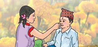 दिदिबहिनी र दाजुभाईले एकअर्कालाई टिका लगाएर भाईटिका मनाईयो