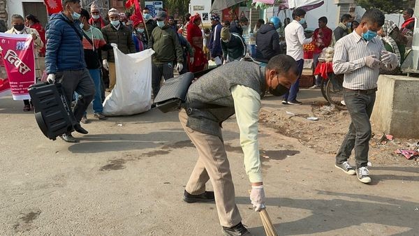 माओ जन्म दिवसको अवसरमा सरसफाई  कार्यक्रम