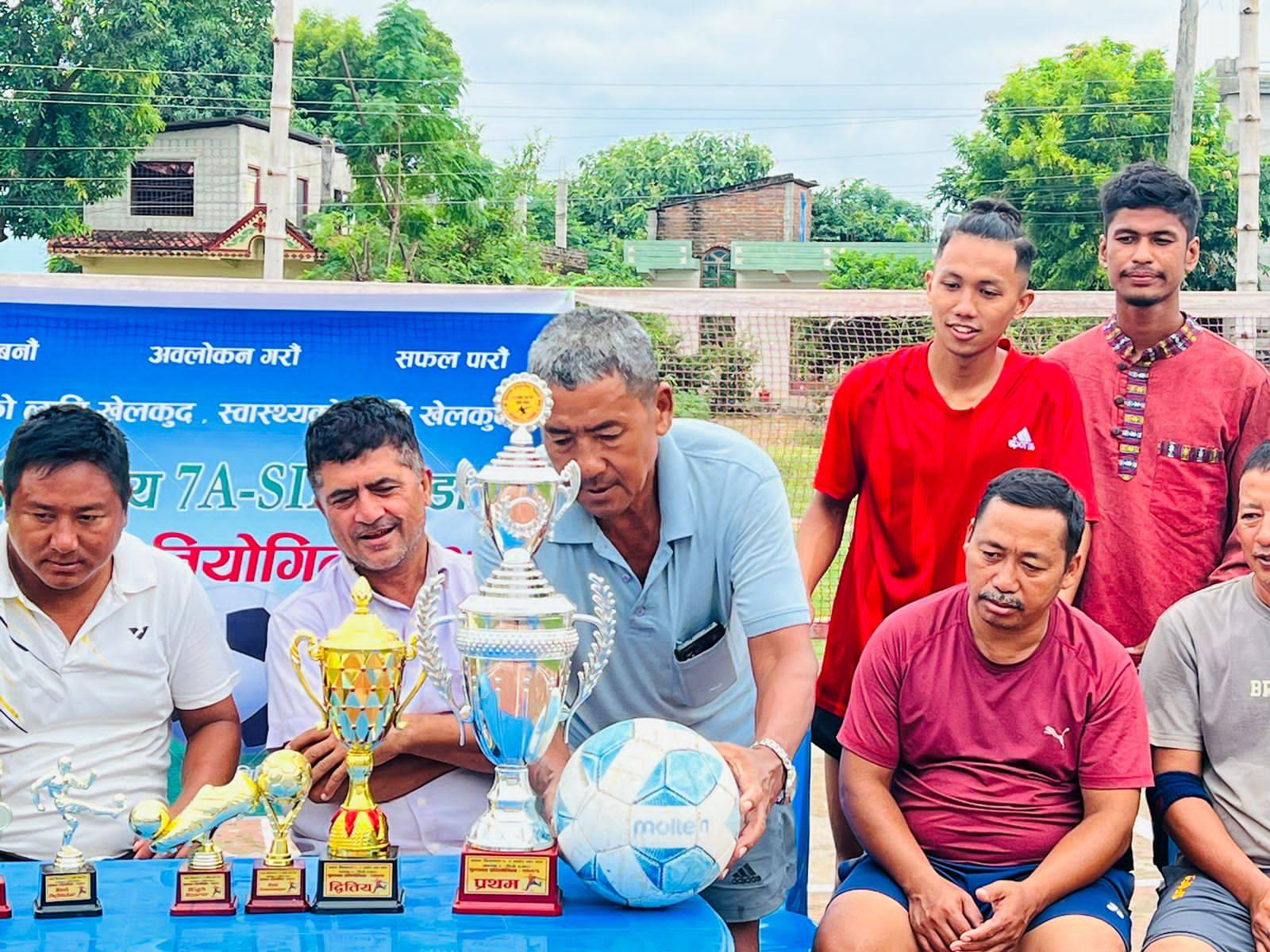 कञ्चनमा जारी ७ ए साइड नकाउट फुटवल प्रतियोगिताको दोश्रो दिन एक खेल सम्पन्न