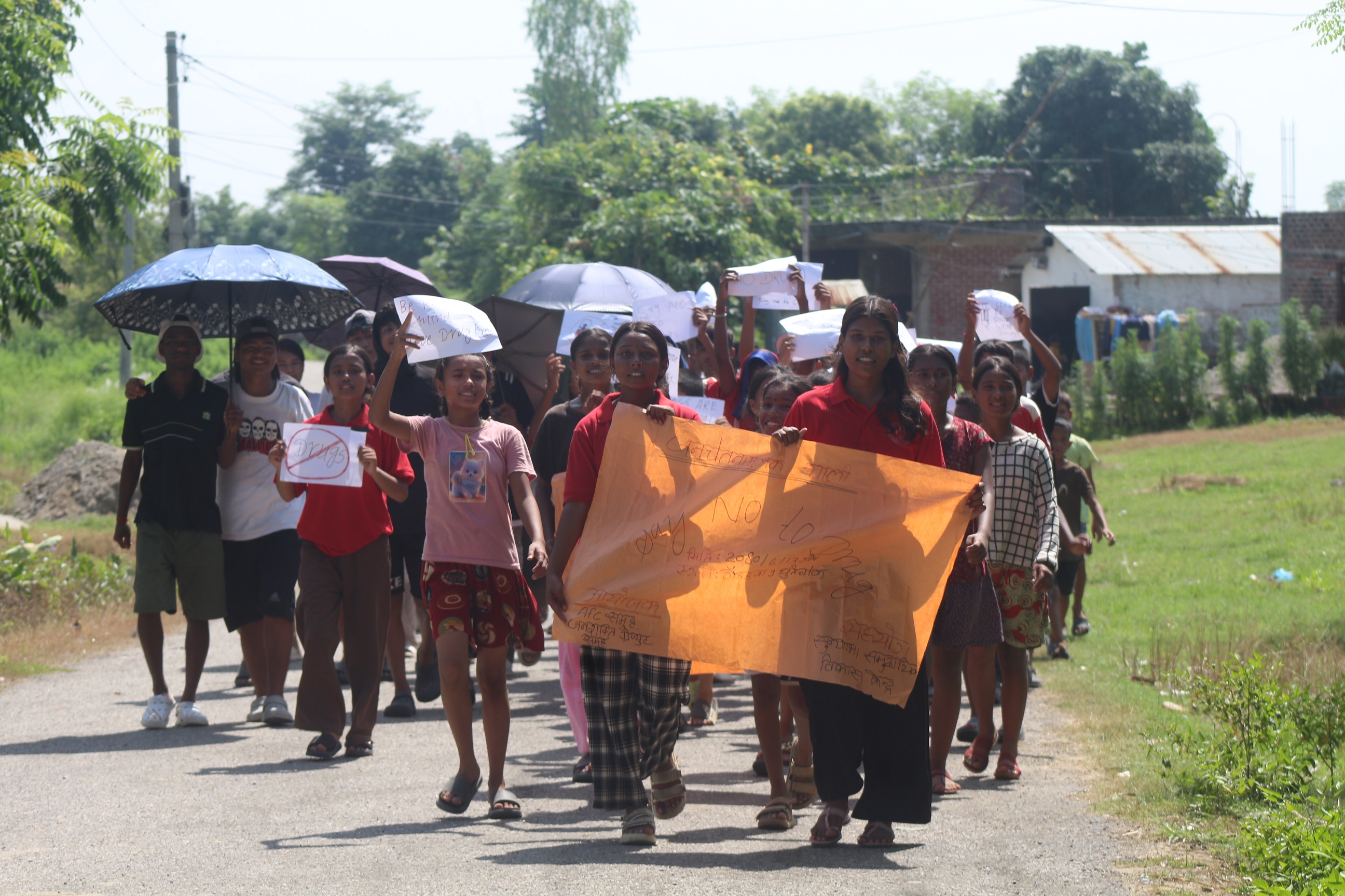 गैडहवामा सभ्य समाजको निर्माणका लागि लागुऔषध दुर्ब्यसनी बिरुद्ध र्याली