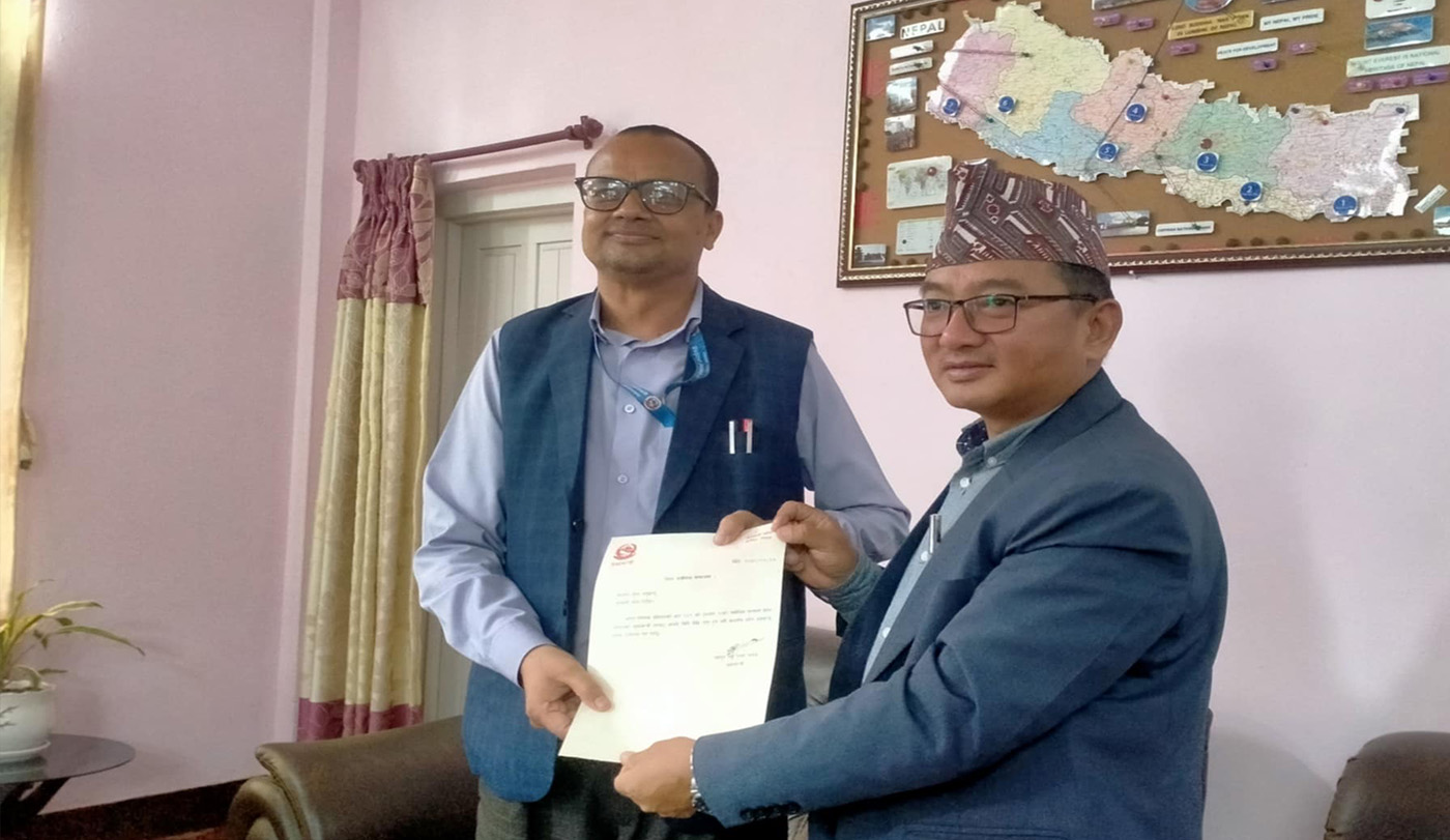 मुख्यमन्त्री लामाको तर्फबाट प्रदेश प्रमुखलाई राजीनामा