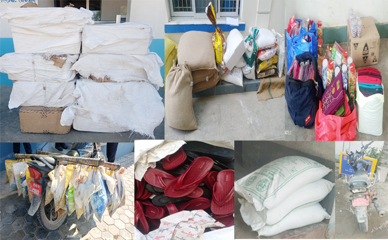 भन्सार छलीका बिभिन्न अबैध सामान प्रहरीको नियन्त्रणमा