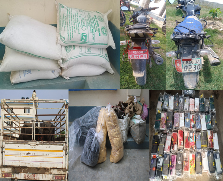 भन्सार छलीका बिभिन्न अबैध सामान प्रहरीको नियन्त्रणमा