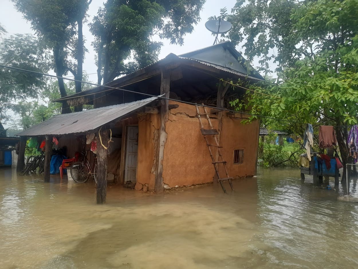 रुपन्देहीको कञ्चनमा करिब सय घर परिवार बाढीबाट अति प्रभाबित,२५ घर उच्च जोखिममा