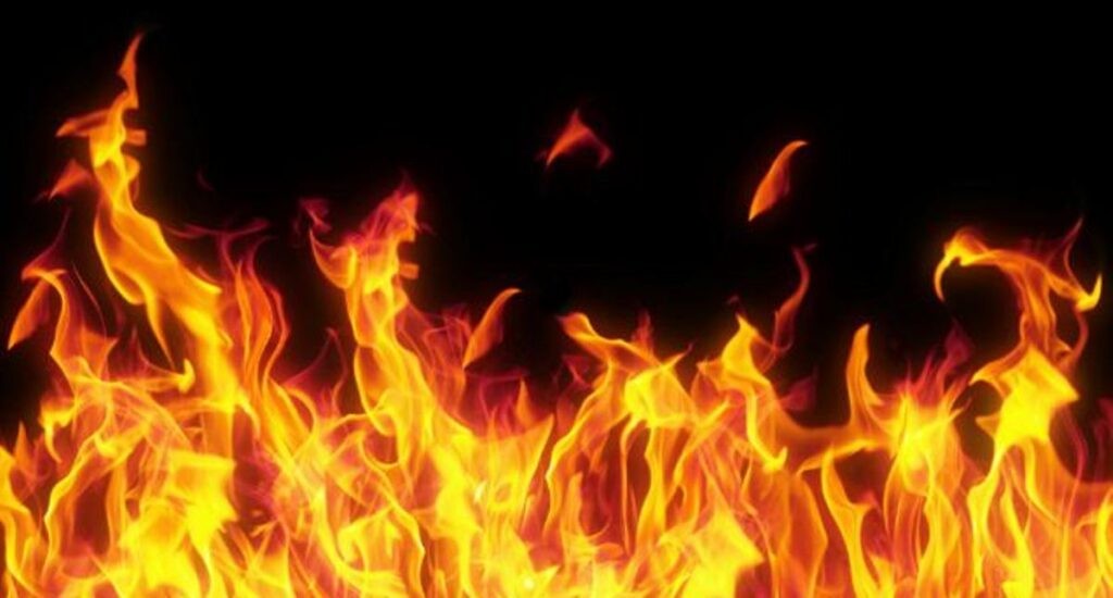 कञ्चनमा काटेर राखिएको १ बिघा धानबालीमा आगलागी