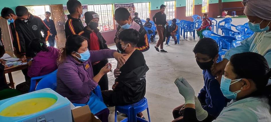 कञ्चनमा आज २५५० बालबालिकाले लगाए खोप