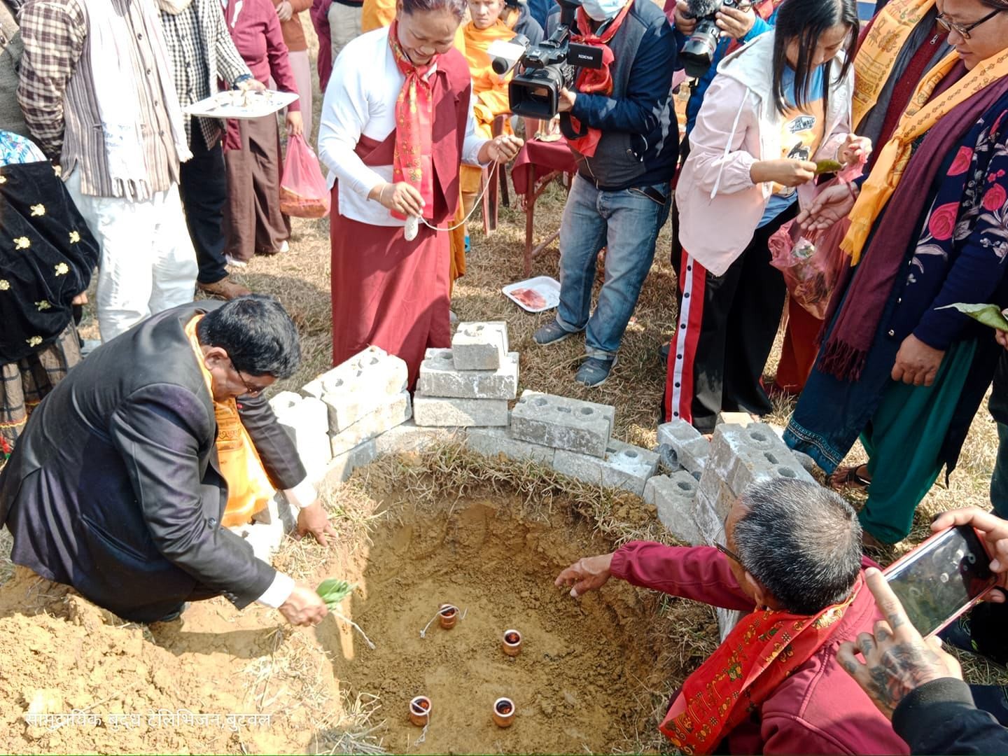 रुपन्देहीको कञ्चनमा मंगल नालान्दा बौद्ध बिहारको शिलन्यास