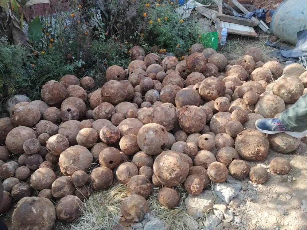 पाल्पामा घडेरी खन्दा तोपका गोला फेला