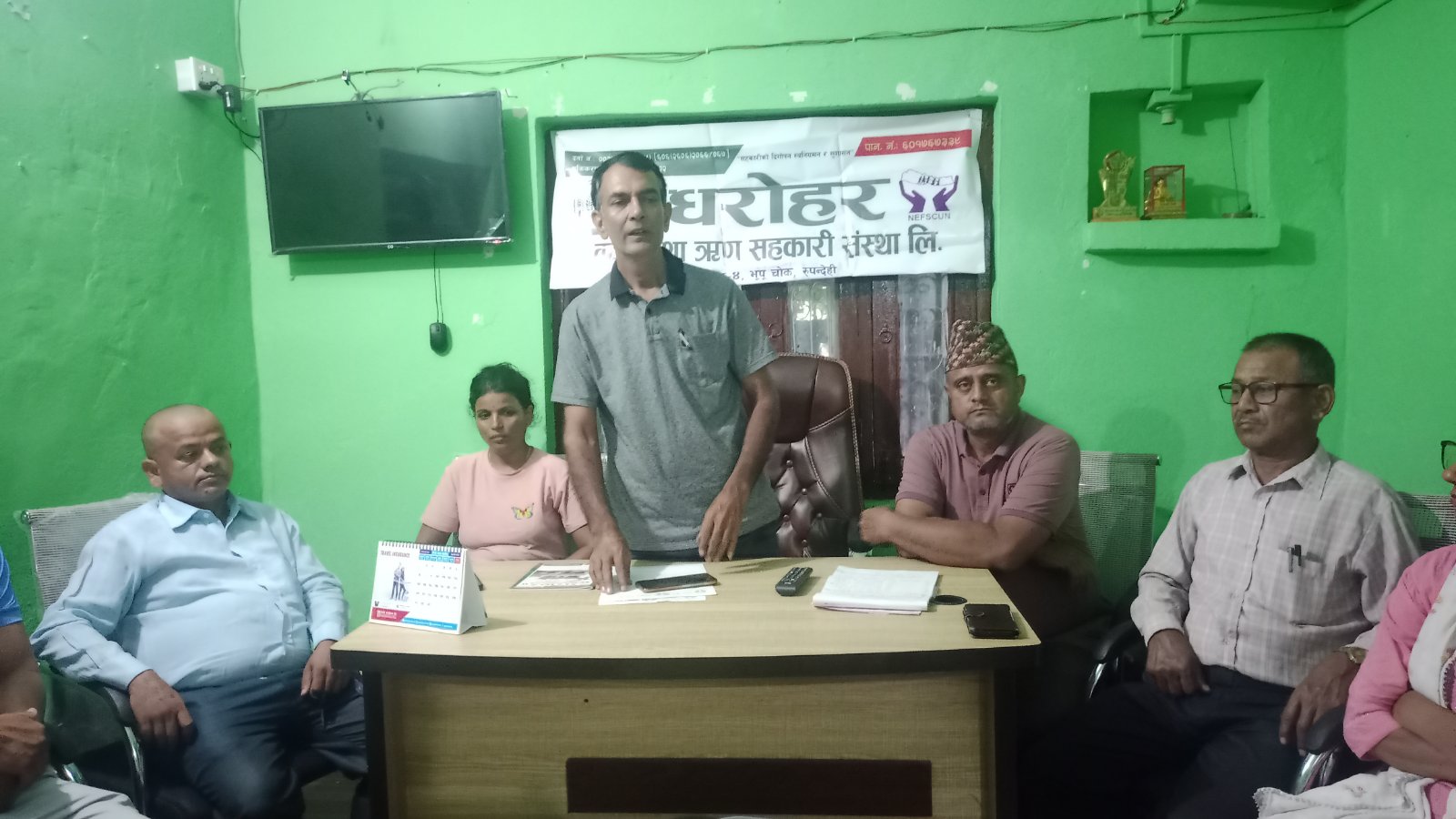 कञ्चनको धरोहर साकोसमा भएको चोरीको घटनाबारे पत्रकार सम्मेलन